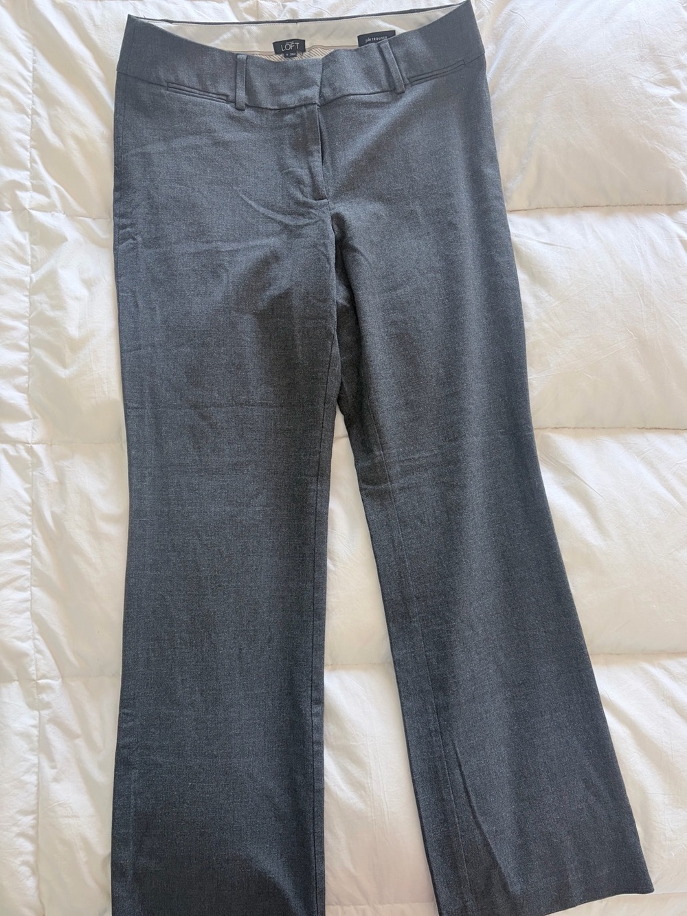 LOFT Dark Gray Bootcut Dress Pants